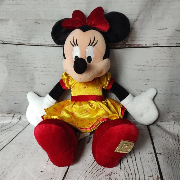 Minnie Mouse Disney World Disneyland 40th Anniversary Plush Special Edition 13” - Picture 1 of 7
